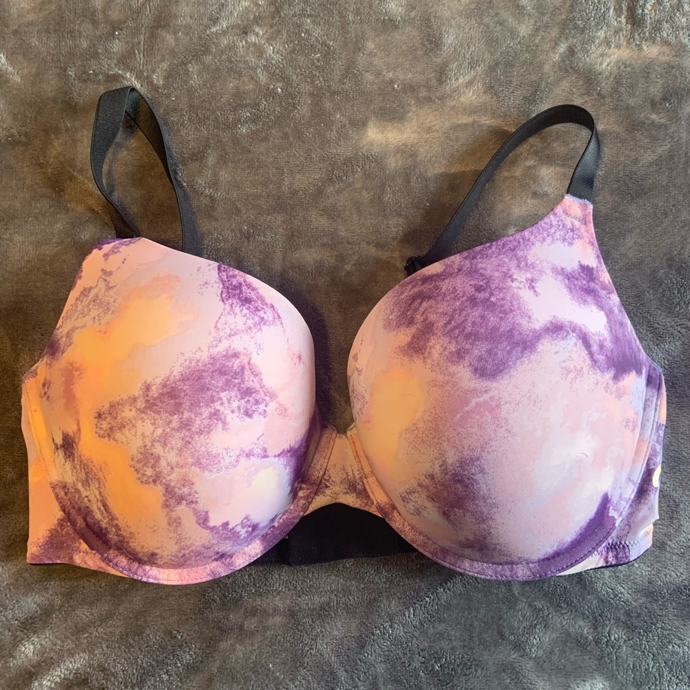 PINK by Victoria’s Secret Pink Purple Tye-Dye Push-Up Bra